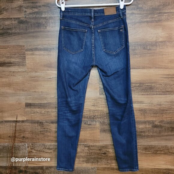 Madewell Jeans Size 28 Skinny 9" High Riser Larkspur Wash F8990 Stretch Denim - Picture 2 of 11